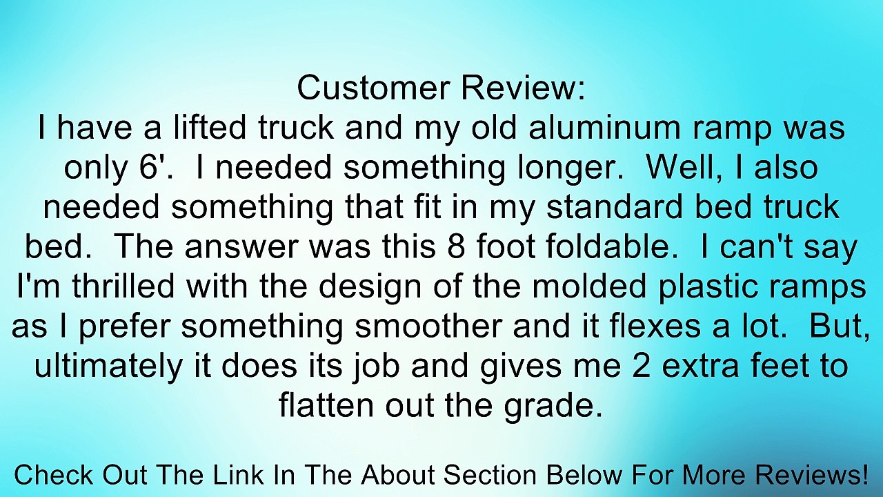 Matrix Concepts M8 8ft. Folding Loading Ramp, Black Review