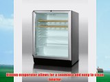 Summit Scr600blcss 55 Cu Ft Capacity Undercounter Commercial Compact Refrigerator Glass Door Stainless Steel Trim