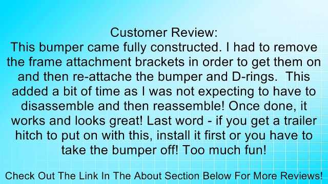 Rugged Ridge 11546.20 Textured Black Rear XHD Bumper Review