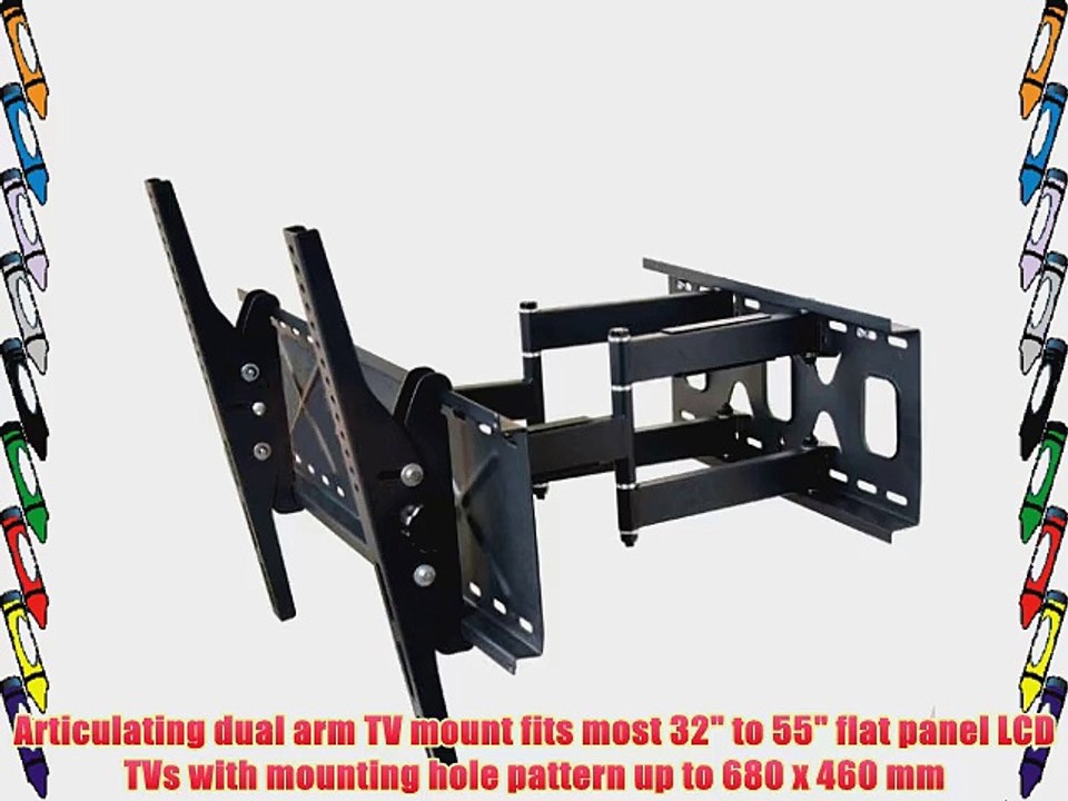 VideoSecu Articulating Swivel Tilt Dual Arm TV Wall Mount for LG 42LD450 42LE5400 47LD450 47LE5400
