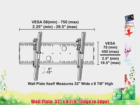 Black Tilting Wall Mount Bracket for Samsung LN-T3242H LCD 32 inch HDTV TV