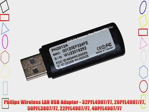 Philips Wireless LAN USB Adapter - 32PFL4907/F7 26PFL4907/F7 50PFL3807/F7 22PFL4907/F7 40PFL4907/F7
