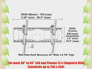 Black Adjustable Tilt/Tilting Wall Mount Bracket for Insignia NS-55E560A11 55 inch LED HDTV