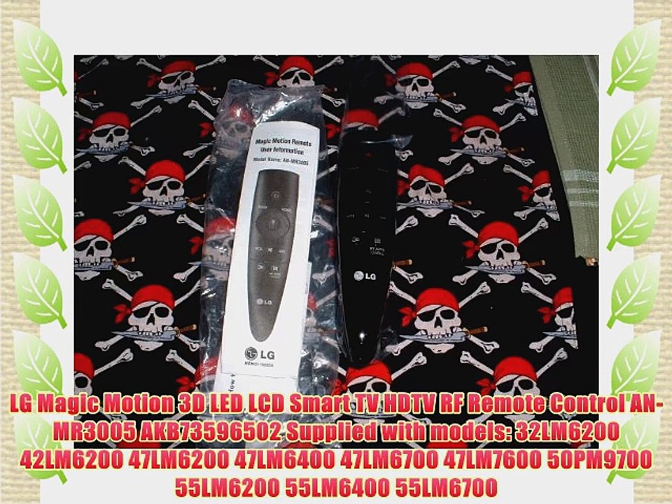 LG Magic Motion 3D LED LCD Smart TV HDTV RF Remote Control AN-MR3005 AKB73596502 Supplied with