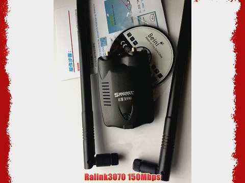 Simerst x990 3800mW 30dbi high power Wifi Lan Card 2 Antenna USB Wifi Adapter