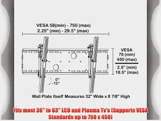 Black Adjustable Tilt/Tilting Wall Mount Bracket for Sony Bravia KDL-46Z5100 46 Inch LCD HDTV