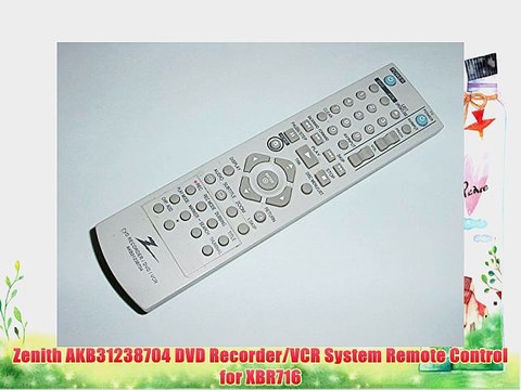 Zenith AKB31238704 DVD Recorder/VCR System Remote Control for XBR716