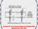 Black Adjustable Tilt/Tilting Wall Mount Bracket for Sharp Aquos LC46D85U (LC-46D85U) 46 Inch