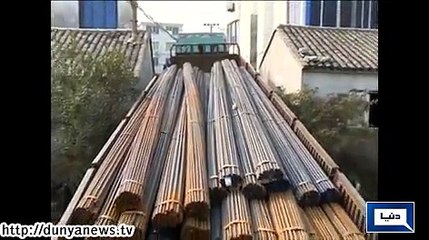 Dunya News - China: Overload truck causes bridge collapse