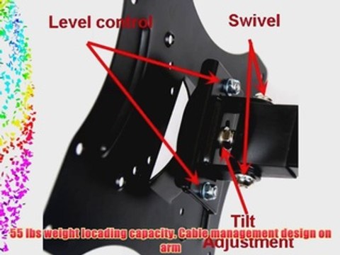 VideoSecu LCD Monitor Plasma TV Flat Panel Tilt Swivel Articulating Wall Mount for LG 22LU55