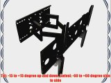 Mount-it! Plasma and LCD TV Articulating Arm Tilting Wall Mount. Universal Design for 32 to