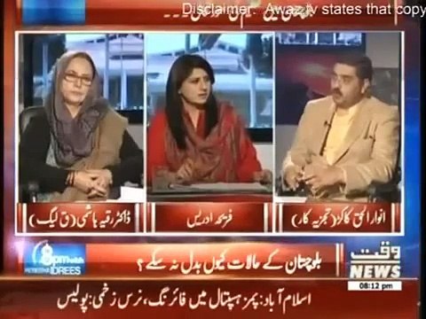 8 PM With Fareeha Idrees 23rd January 2015 On Waqat News