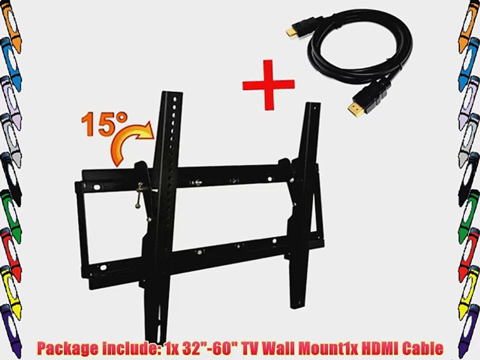 ATC New Black LCD LED 15 Adjustable Plasma Flat Tilt Arm TV Wall Mount For Sharp 23'' 32''