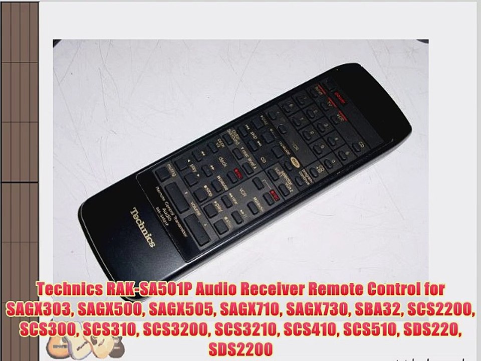 Technics RAK-SA501P Audio Receiver Remote Control for SAGX303 SAGX500 SAGX505 SAGX710 SAGX730