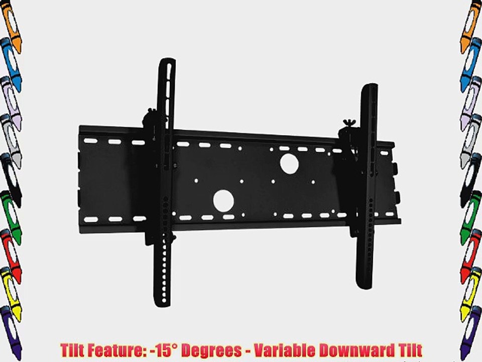 Black Tilting Wall Mount Bracket for Viore PDP42V18HA Plasma 42 inch HDTV TV