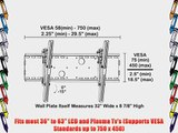 Black Adjustable Tilt/Tilting Wall Mount Bracket for Panasonic Viera TC-P50S1 50 Inch LCD HDTV