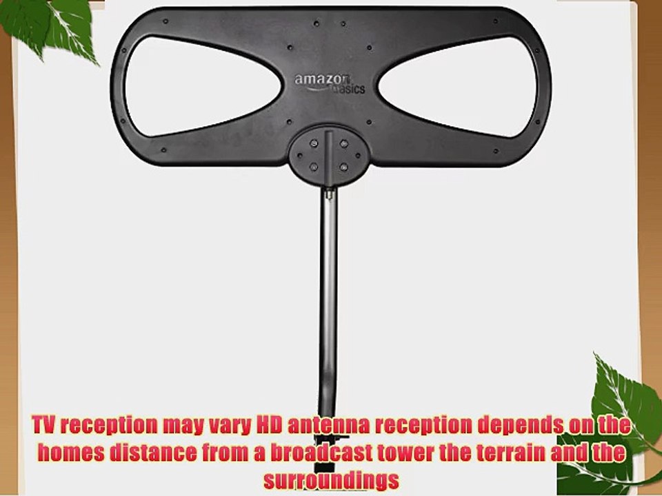 AmazonBasics Amplified Indoor/Outdoor HDTV Antenna - 60 Mile Range