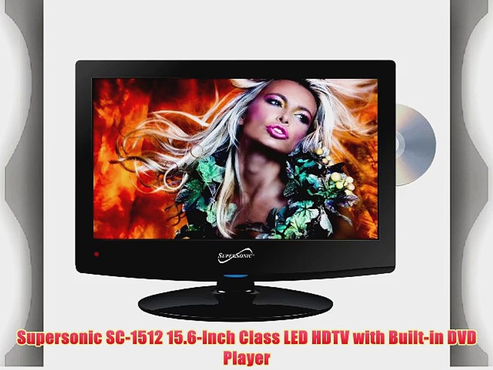 Supersonic SC-1512 15.6-Inch Class LED HDTV with Built-in DVD Player