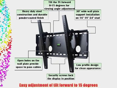 VideoSecu Black Tilt Wall Mount Bracket for Pioneer 42 HDTV Plasma/LCD TV 1TR