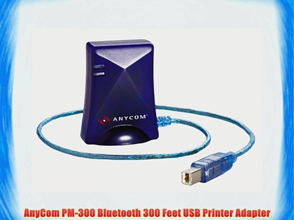 AnyCom PM-300 Bluetooth 300 Feet USB Printer Adapter