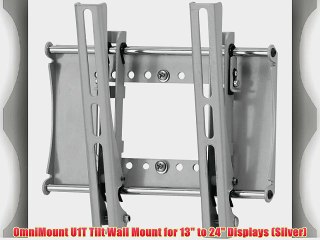 OmniMount U1T Tilt Wall Mount for 13 to 24 Displays (Silver)