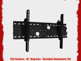 Black Tilting Wall Mount Bracket for Sylvania LD-370SS8 LCD 37 inch HDTV TV