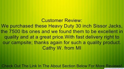 Heavy Duty 30 Inch Scissor Jack (Double Set with Crank) 7500lbs Review