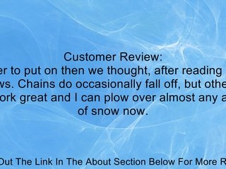 CHAIN:TIRE:20X8X8/10 490-241-0023 Review