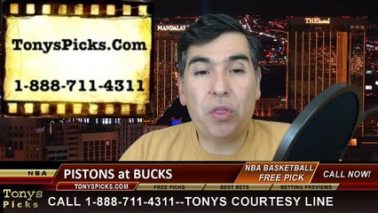 Milwaukee Bucks vs. Detroit Pistons Free Pick Prediction NBA Pro Basketball Odds Preview 1-24-2015