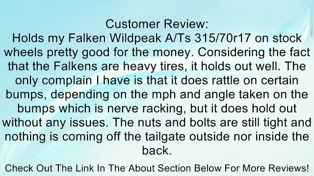 Smittybilt 2743 Matte Black 195 lbs. Maximum Capacity SRC Oversized Tire Carrier Review