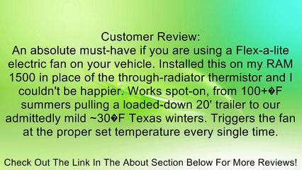 Flex-a-lite 32050 Temperature Sensor Review