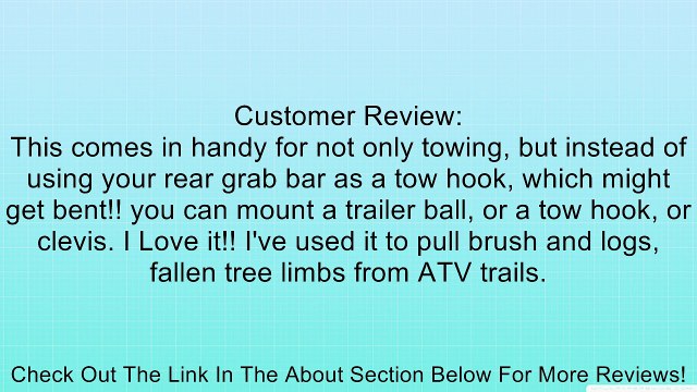 Suzuki QuadSport LTZ 400 Kawasaki KFX 400 Arctic Cat DVX 400 ATV Trailer Ball Hitch Review