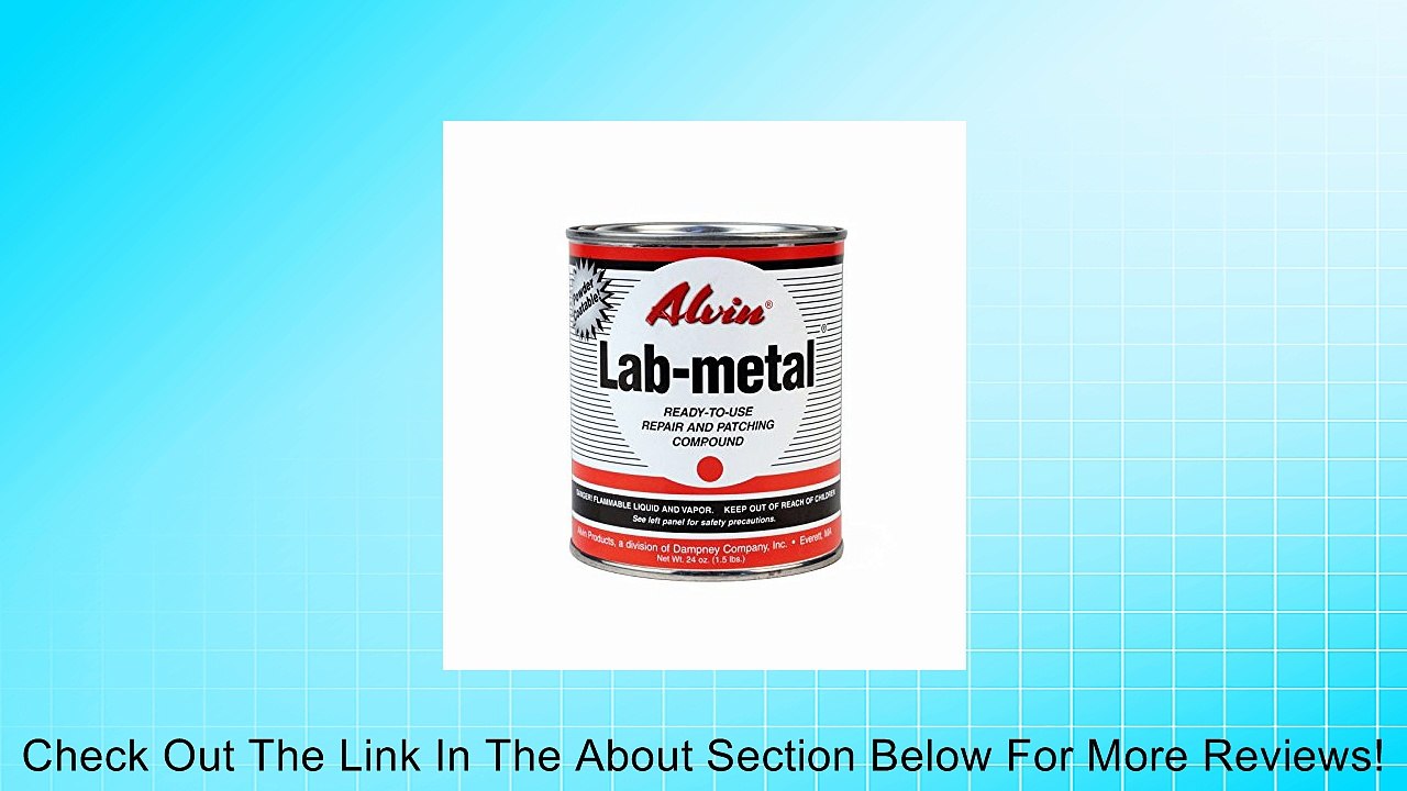Alvin 24 oz Lab Metal Durable Repair Putty, Dent Filler & Patching