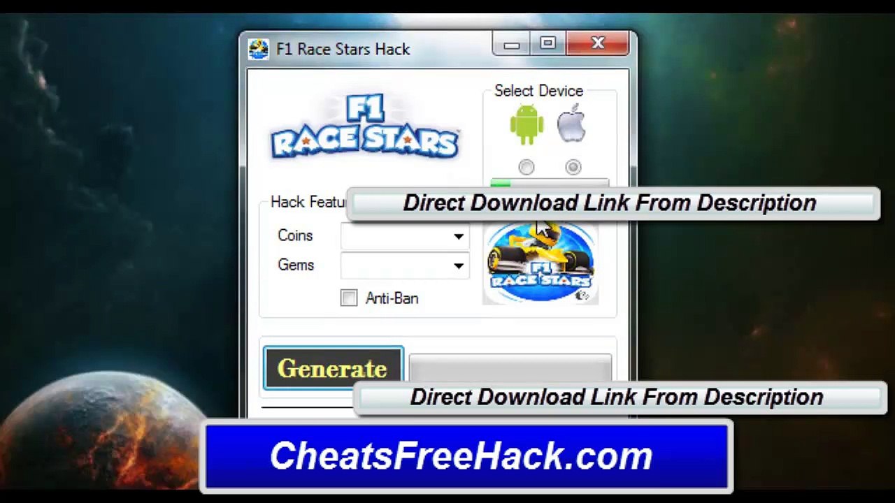 F1 Race Stars Hack Coins Gems Hack Cheat Free Download 2015