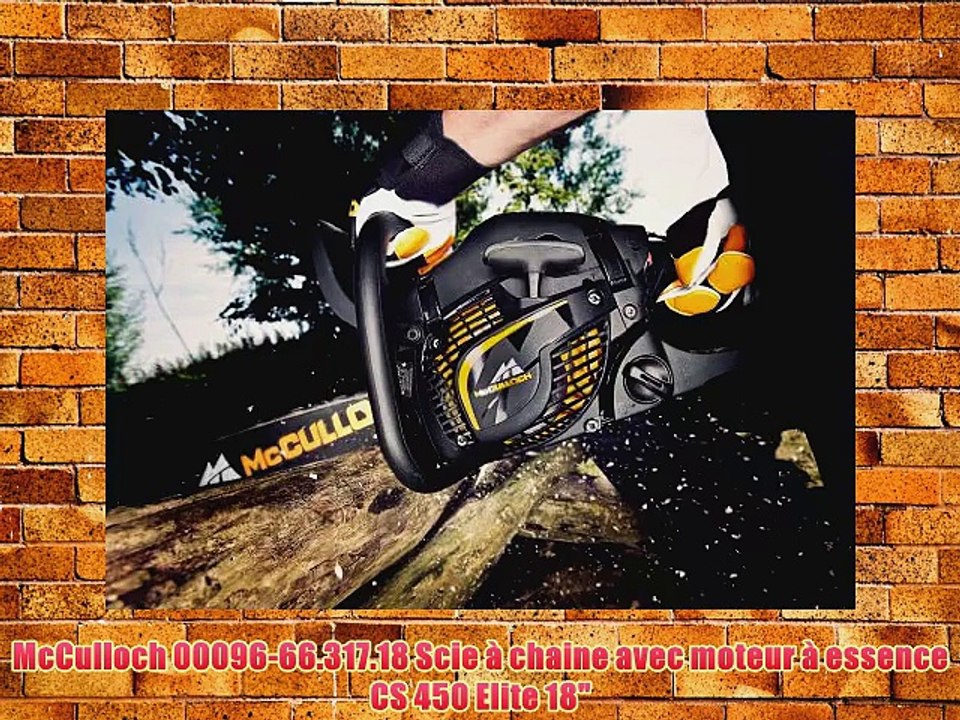 McCulloch 00096-66.317.18 Scie ? chaine avec moteur ? essence CS 450 Elite 18
