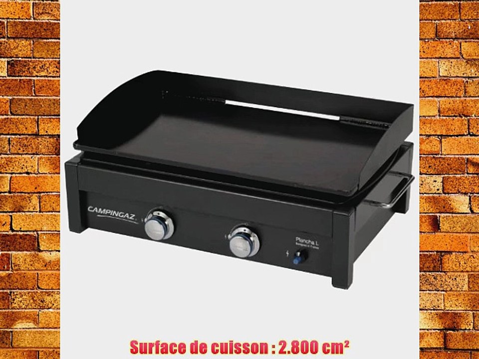 Campingaz 3000002430 Plancha Gaz ? Poser de Table Acier Double Emaillage Noir L/767 x 497 x