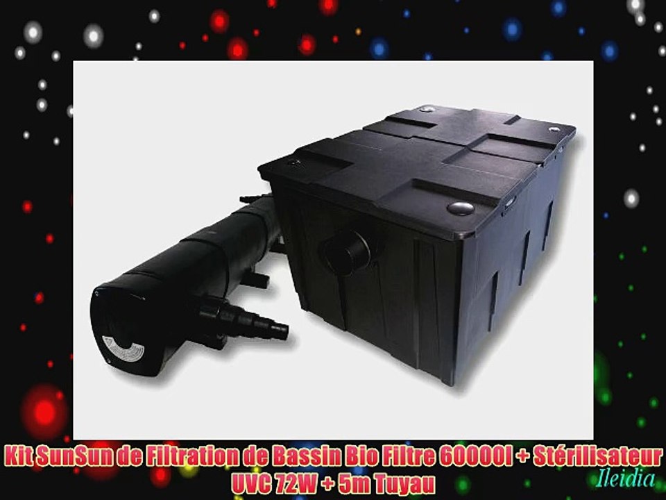 Kit SunSun de Filtration de Bassin Bio Filtre 60000l   St?rilisateur UVC 72W   5m Tuyau