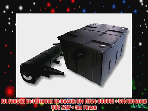 Kit SunSun de Filtration de Bassin Bio Filtre 60000l St?rilisateur UVC 72W 5m Tuyau