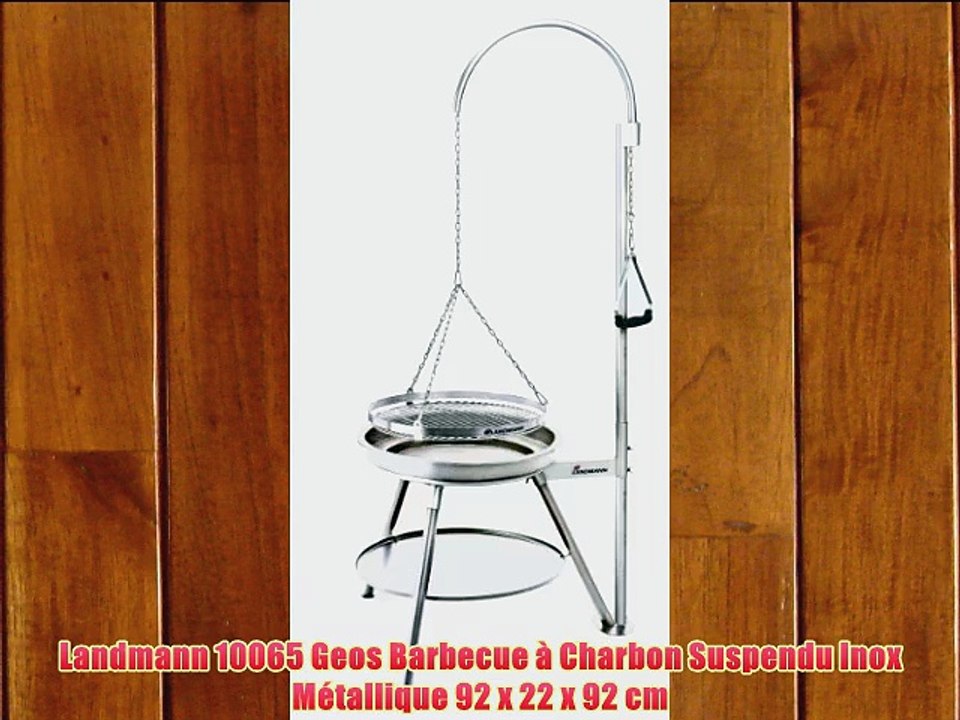 Landmann 10065 Geos Barbecue ? Charbon Suspendu Inox M?tallique 92 x 22 x 92 cm