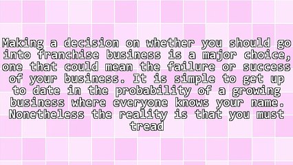 10 Issues To Ponder When Engaging In Franchise Business