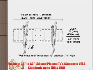 Black Adjustable Tilt/Tilting Wall Mount Bracket for JVC JLC42BC3000 42 inch LCD HDTV TV/Television