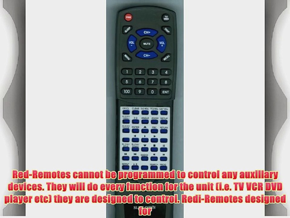 MEMOREX Replacement Remote Control for MVD2029 MVD2032 0MVD2029REMCON