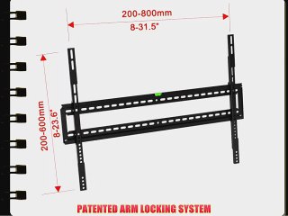 OLLO: UltraFlat?-XL: 60-80 Heavy Duty Low Profile TV Wall Mount Bracket 220 Pound Capacity