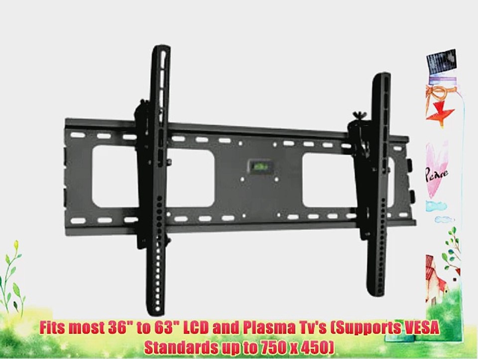 Black Adjustable Tilt/Tilting Wall Mount Bracket for Hitachi HDTV Plasma/LCD TV