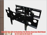 Mount-it! MI-2291 Articulating Full Motion Dual Arm Wall Mount for 32-Inch to 65-Inch TV