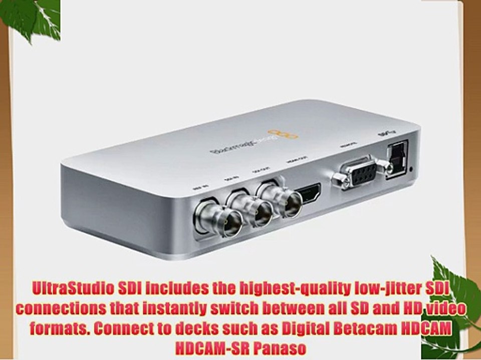 Blackmagic Design UltraStudio SDI USB 3.0 Connection to PC