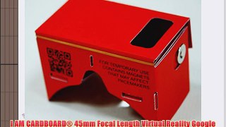 I AM CARDBOARD? 45mm Focal Length Virtual Reality Google Cardboard with Printed Instructions