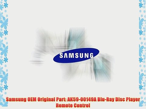 Samsung OEM Original Part: AK59-00149A Blu-Ray Disc Player Remote Control