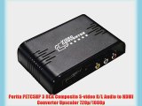 Portta PETCSHP 3 RCA Composite S-video R/L Audio to HDMI Converter Upscaler 720p/1080p