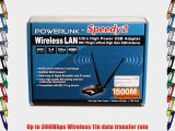 POWERLINK Speedy2 Wireless 300Mbps 802.11b/g/n MIMO USB Adapter 28dBm w/Dual High Gain 5dBi